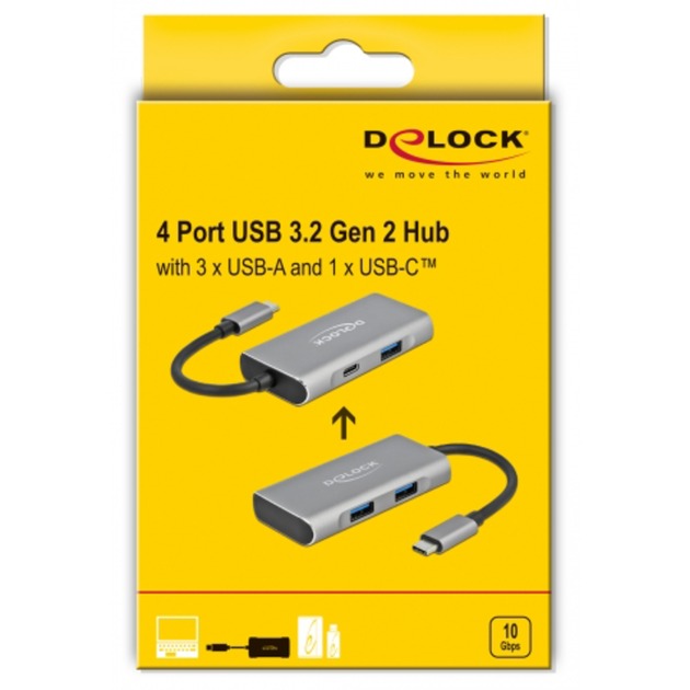 Delock esterno USB 3.2 Gen 2 USB Type-C Hub