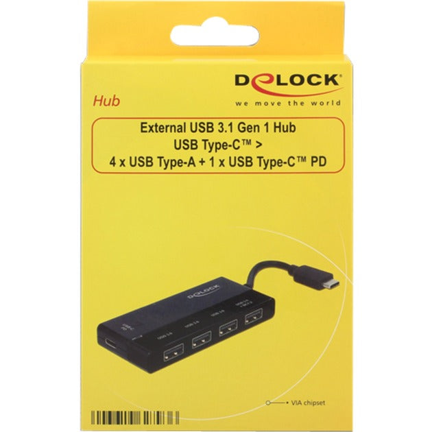Delock esterno USB 3.1 Gen 1 USB-C> 4x USB-A + 1x USB-C