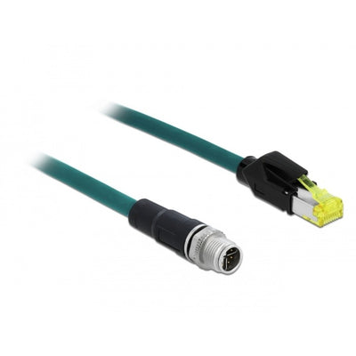 DeLOCK Netwerk kabel M12 8 pin X-coded > RJ45 Hirose plug