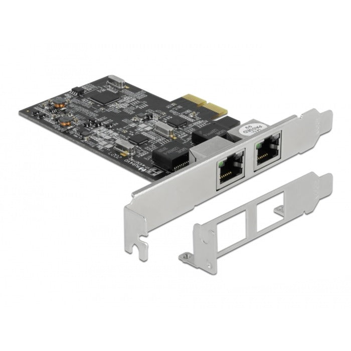 Scheda Delock PCI Express X2 a 2x RJ45 2.5 Gigabit Lan R