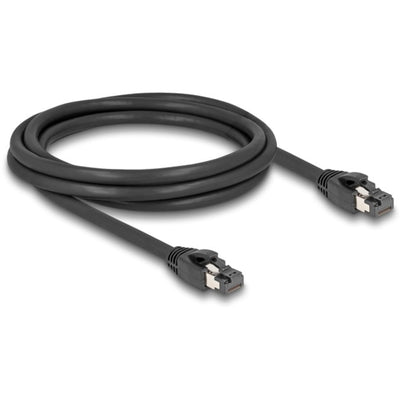Delock patchkabel s ftp, rj-45 met cat.8.1 (zwart, 2 meter)