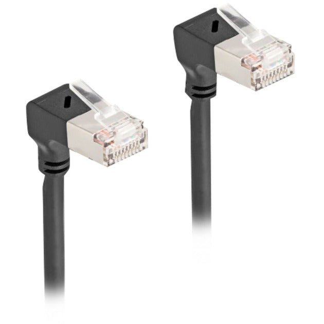 DeLOCK RJ45 Network Cable Cat.6A S FTP Slim 90° downwards