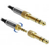 Delock stereo jack 3,5 mm 3-pin male > female verlengkabel (zwart, 2 meter)