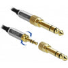 Delock stereokabel 3,5 mm 3 pin-stekker > 3,5 mm 3 pin-stekker (zwart, 3 meter)