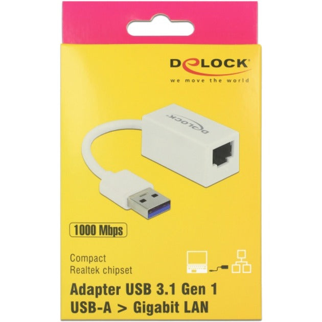 Delock SuperSpeed ​​USB-A (USB 3.1 Gen 1) Masculino> Gigabit La
