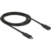 Delock usb-c verlengkabel (zwart, 2 meter)