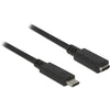 Delock usb-c verlengkabel (zwart, 2 meter)