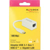 Delock SuperSpeed ​​USB-C (USB 3.1 Gen 1) Masculino> Gigabit La