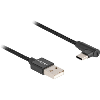 Delock USB 2.0 Cable tipo-un macho a USB Type-C Angle masculino