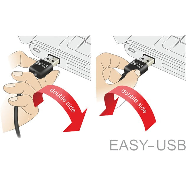 DeLOCK USB 2.0 male left right > micro-B, 3m