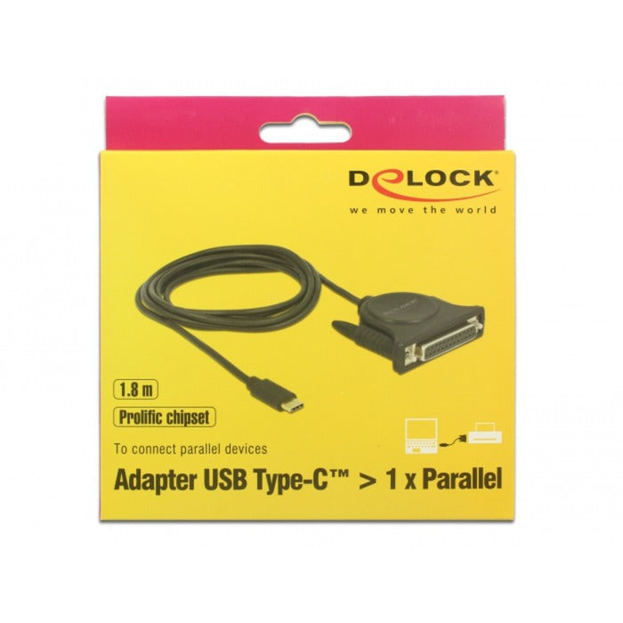 DeLOCK USB-C 2.0 male > 1 x Parallel DB25 female