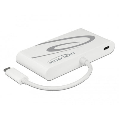 Delock usb-c 3.1 > hdmi + vga + lan + usb adapter (wit, 0,14 meter, 4k 30 hz)