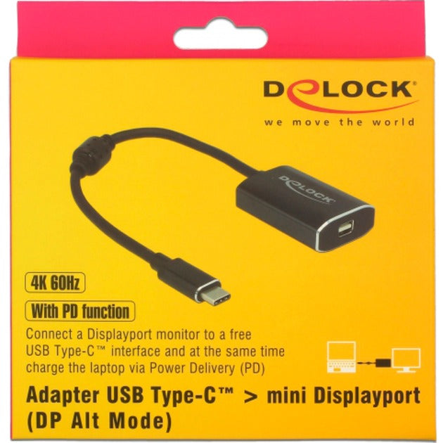 Delock USB-C (masculino)> mini displayport (hembra) con PD FU