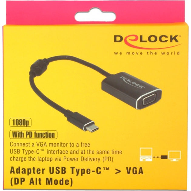 Delock USB-C Male> VGA Femenina con función PD