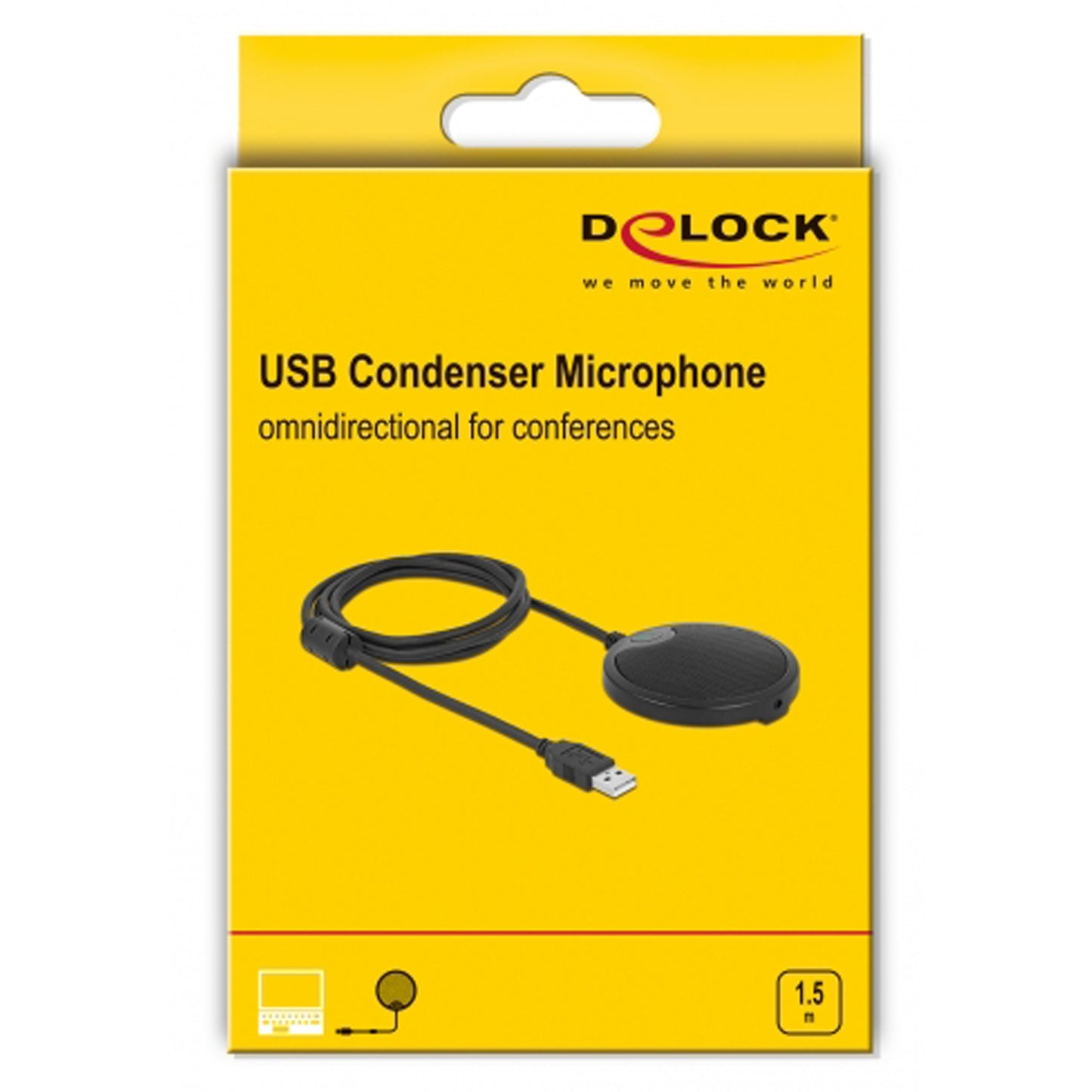 DeLOCK USB Condenser Microphone Omnidirectional for Confe