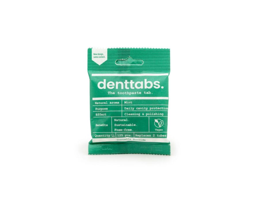 Tabletas de pasta de dientes de denttabs - con flúor - menta