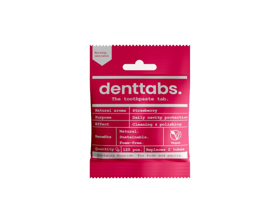Compresse di dentifricio dentarie - con fluoro - fragola