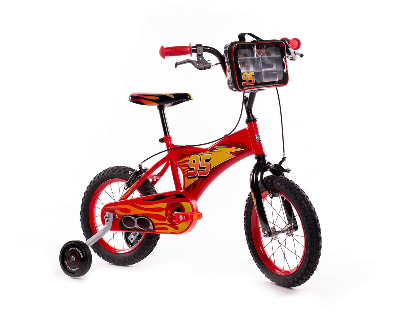Disney autos disney cars bicicleta para niños - niños - 14 pulgadas - roja - dos frenos de mano