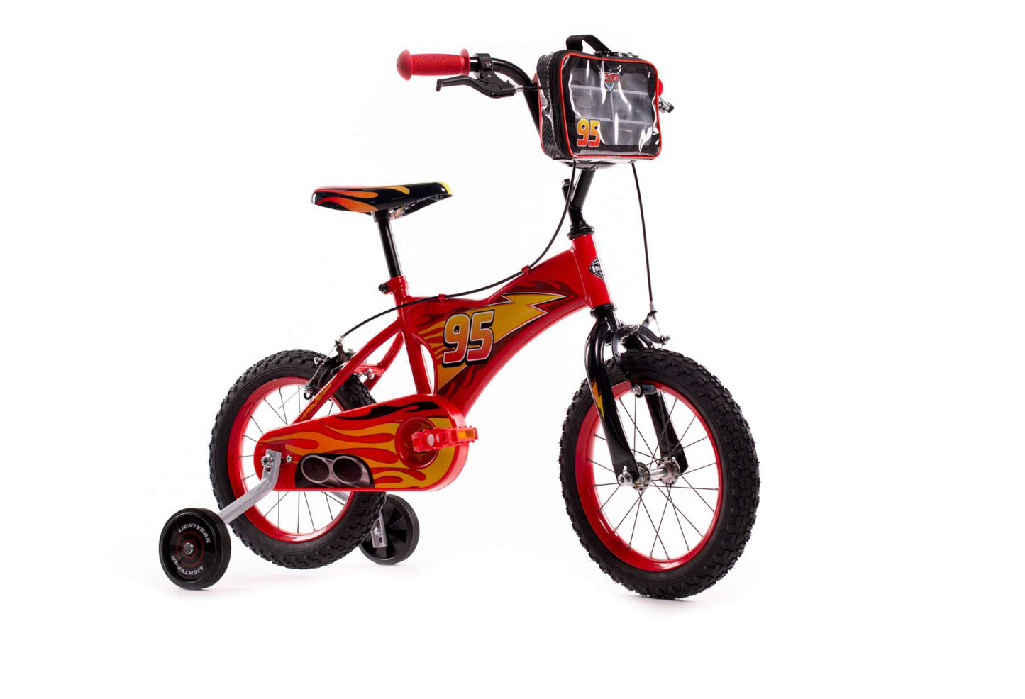 Disney autos disney cars bicicleta para niños - niños - 14 pulgadas - roja - dos frenos de mano