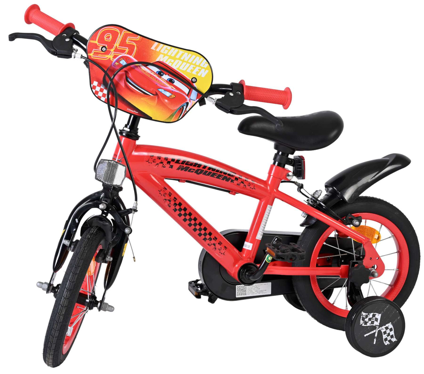 Disney autos disney cars kinderfiets - jongens - 12 inch - twee handremmen