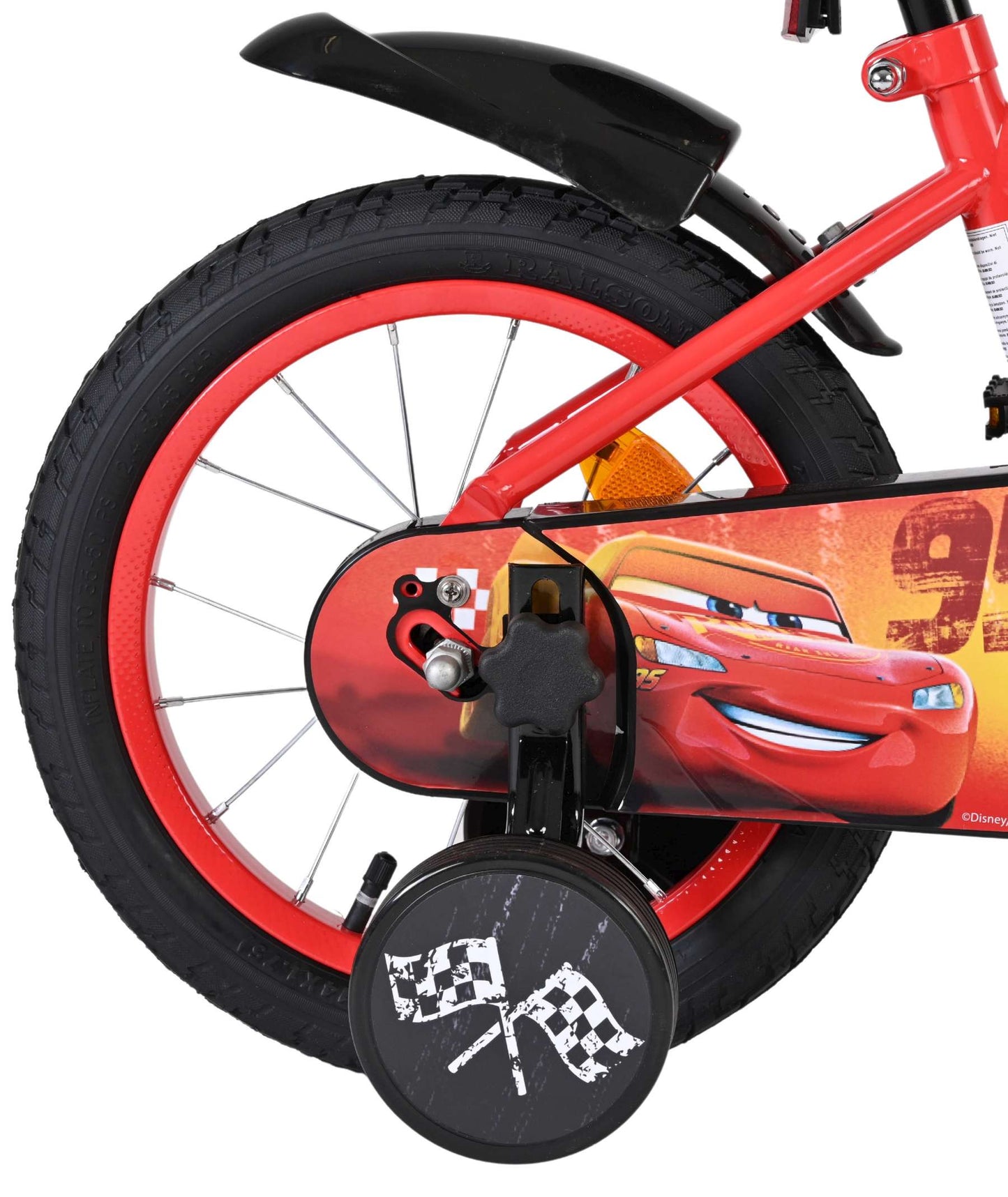 Bicicletta per bambini Disney Autos Disney Cars - ragazzi - 14 pollici - rossa