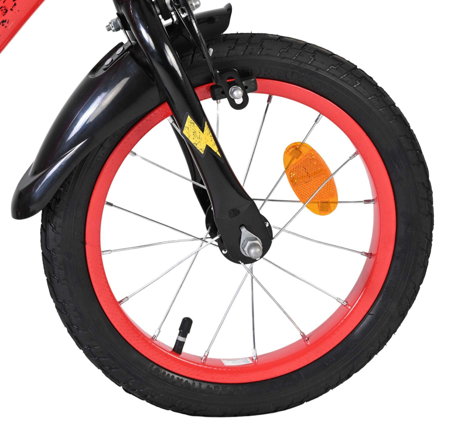 Bicicletta per bambini Disney Autos Disney Cars - ragazzi - 14 pollici - rossa - due freni a mano