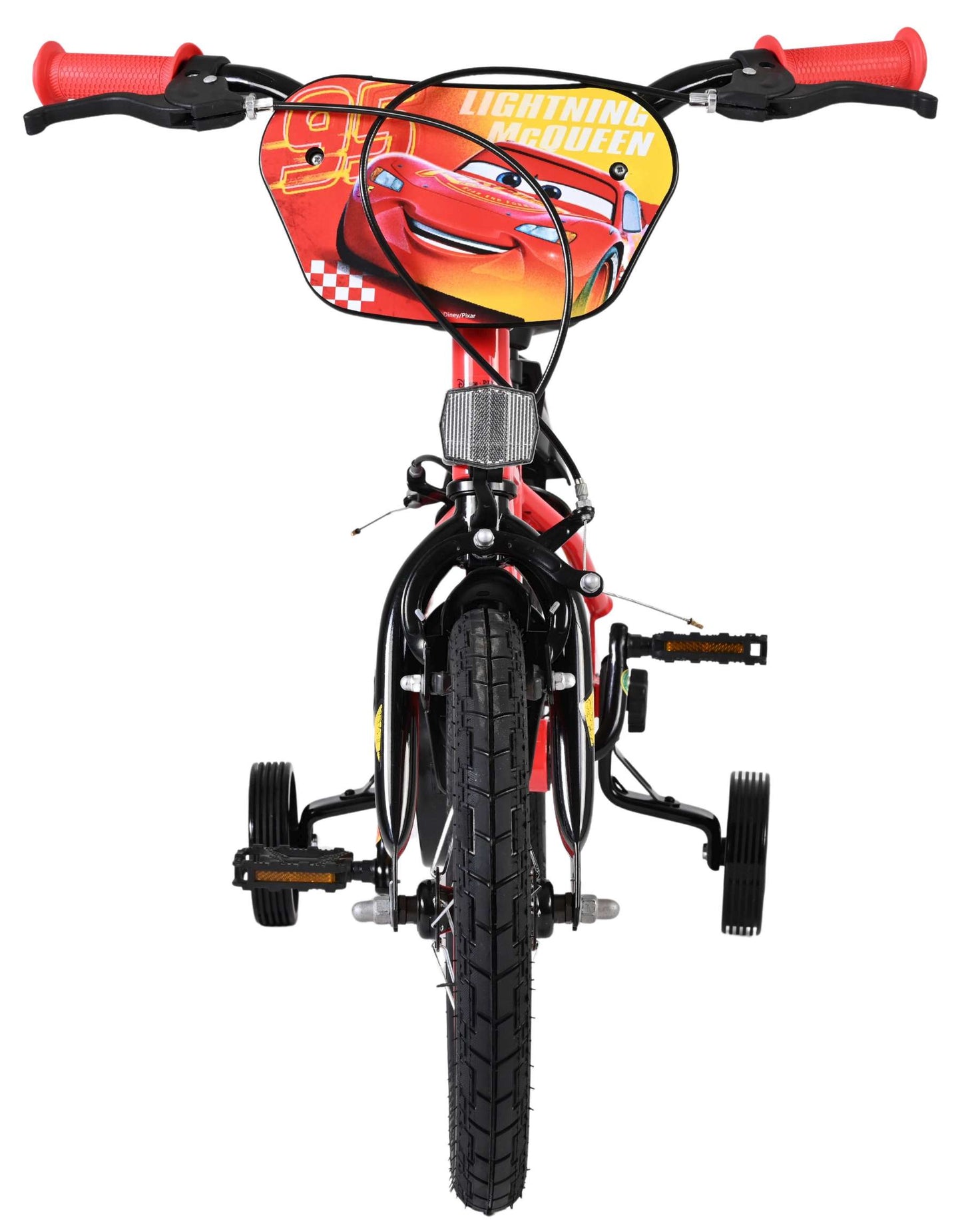 Bicicletta per bambini Disney Autos Disney Cars - ragazzi - 14 pollici - rossa - due freni a mano
