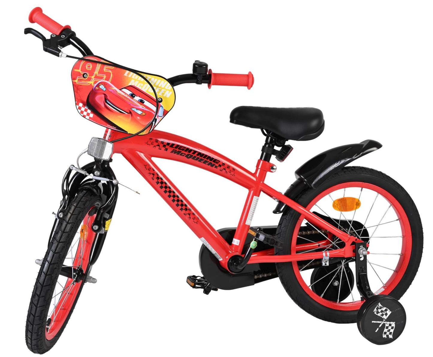 Bicicletta per bambini Disney Autos Disney Cars - ragazzi - 16 pollici - rossa