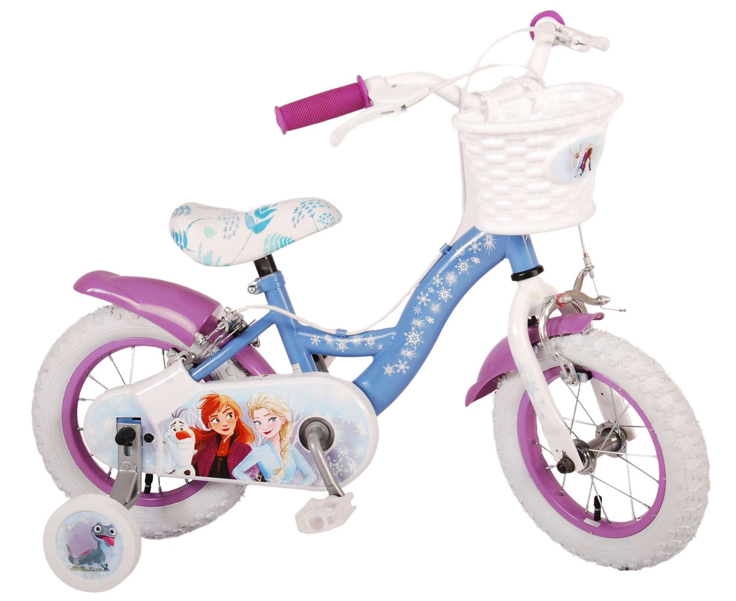 Disney Frozen 2 Bike para niños - Niñas - 12 pulgadas - Blue Purple - Dos frenos de mano