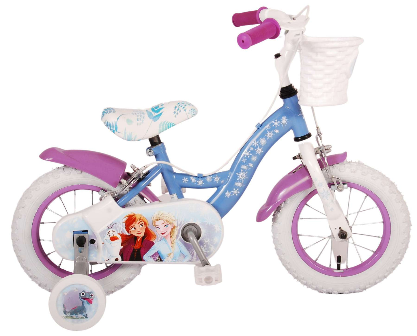 Disney Frozen 2 Bike para niños - Niñas - 12 pulgadas - Blue Purple - Dos frenos de mano