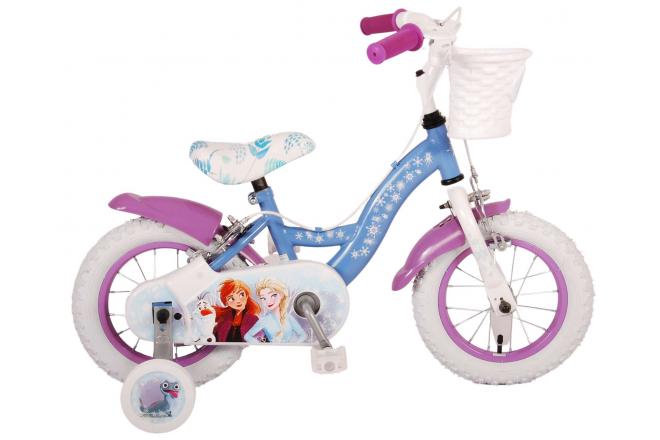 Disney Frozen 2 Bike para niños - Niñas - 12 pulgadas - Blue Purple - Dos frenos de mano