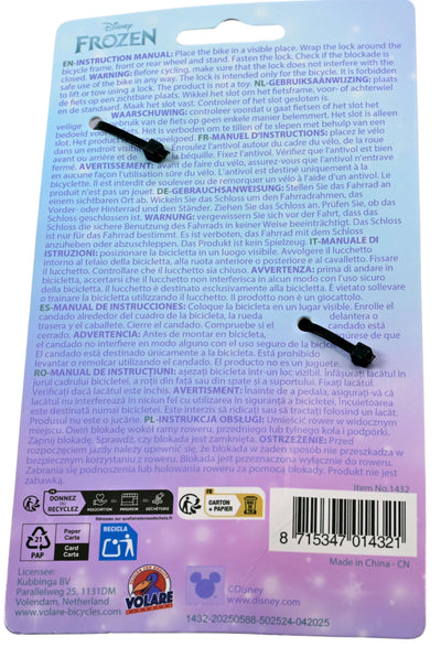 Disney die eiskönigin disney frozen - kabelslot - lichtblauw paars