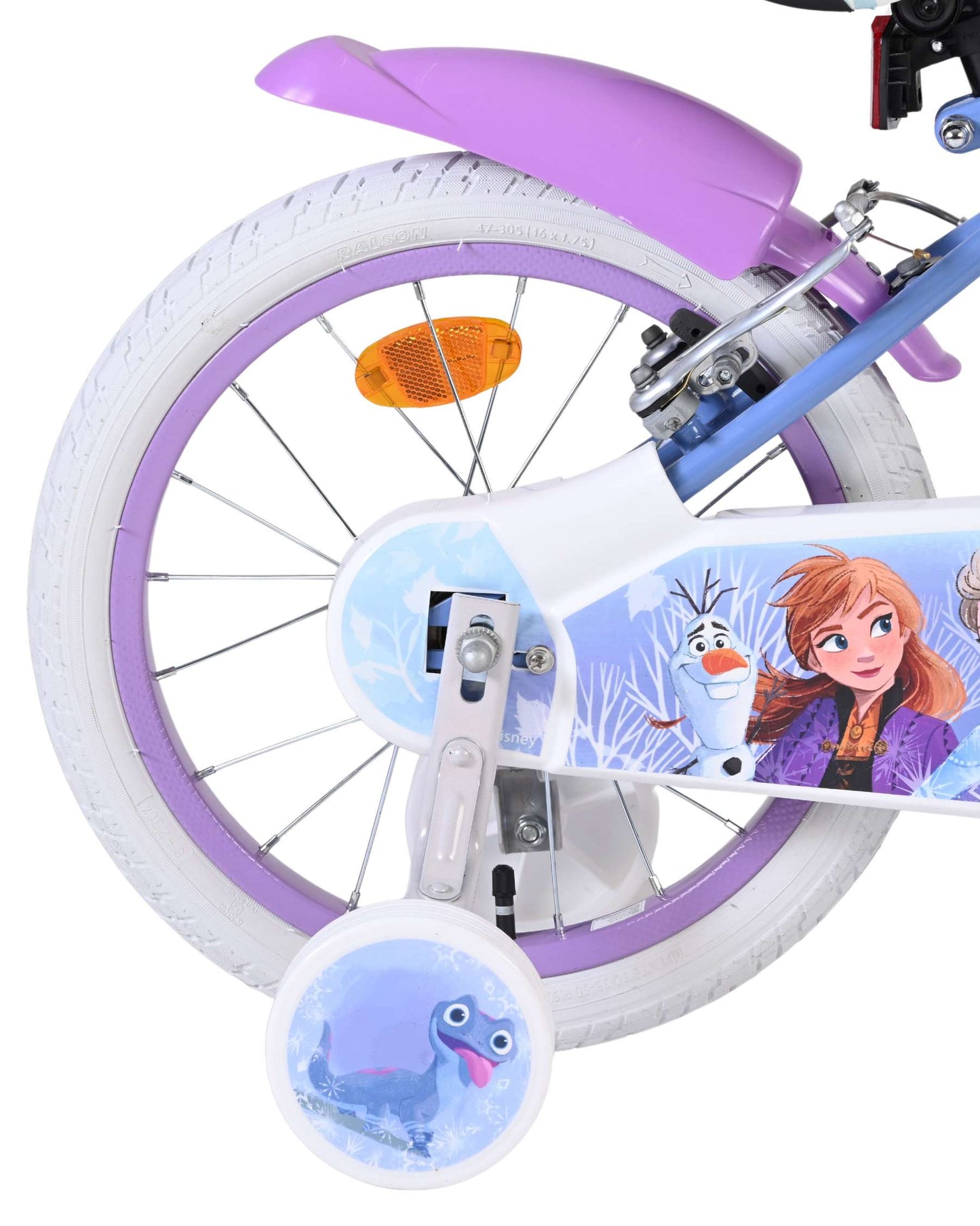 Volare disney frozen 2 kinderfiets - meisjes - 16 inch - blauw paars - twee handremmen