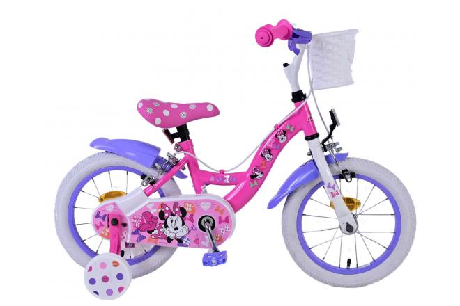 Disney Minnie Children's Bike Girls 14 pulgadas rosa dos frenos de mano