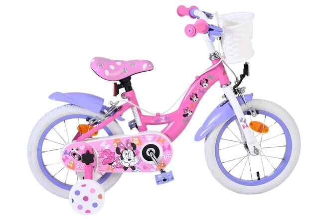 Bicicletta per bambini Disney Minnie - ragazze - 14 pollici - rosa - due freni a mano