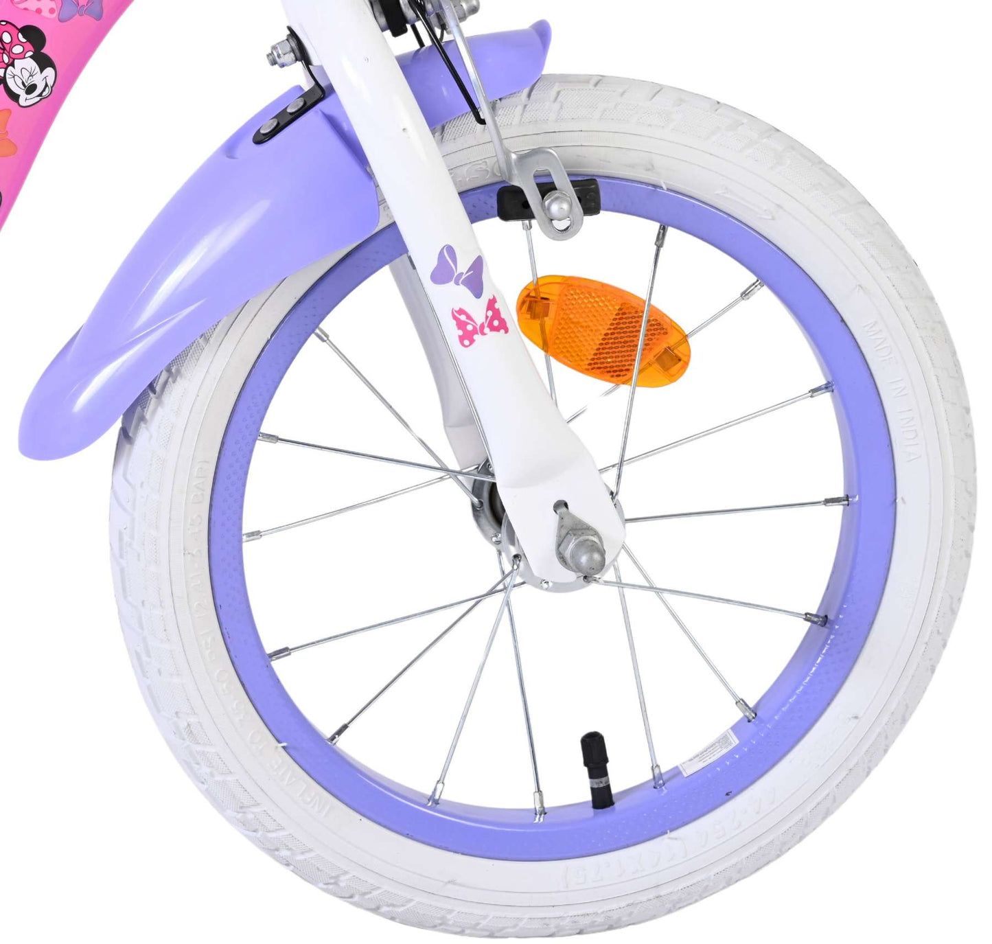 Bicicletta per bambini Disney Minnie - ragazze - 14 pollici - rosa - due freni a mano