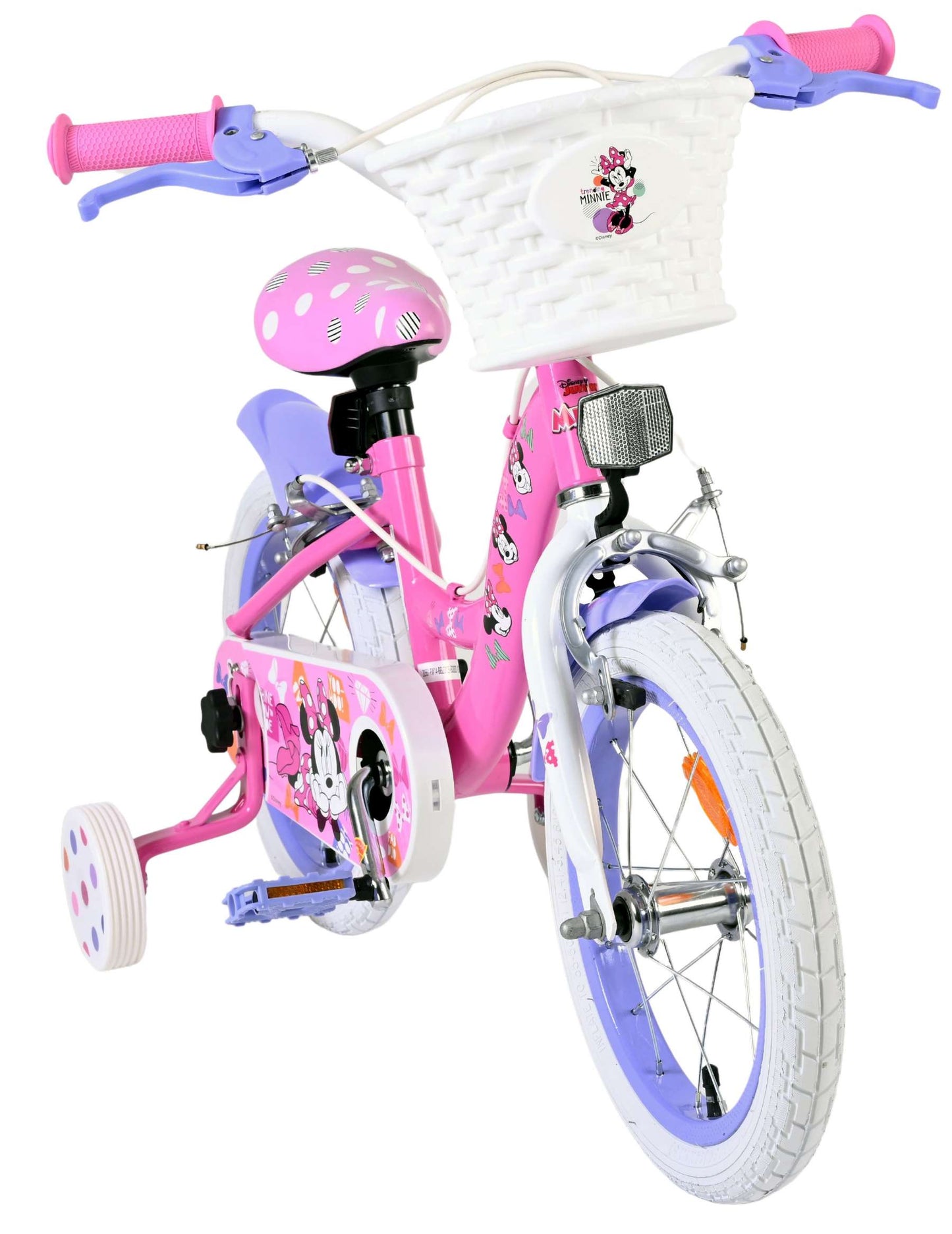 Bicicletta per bambini Disney Minnie - ragazze - 14 pollici - rosa - due freni a mano