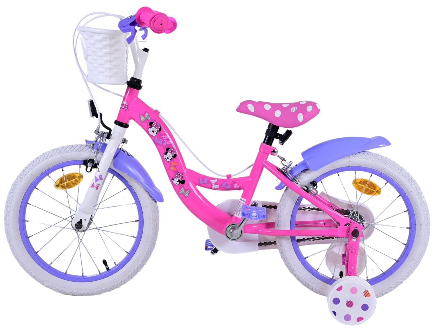 Disney Minnie Children's Bike Girls Girls da 16 pollici Rosa freni a due mani