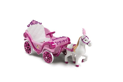 Principesse Disney Cavallo delle principesse Disney con carrozza - cavalcabile elettrico