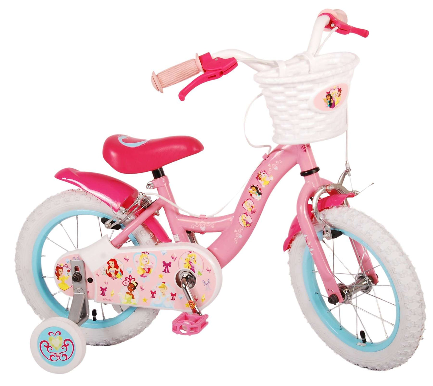 Disney Princess Children's Bicycle - Girls - 14 pollici - Pink - Frani a due mani