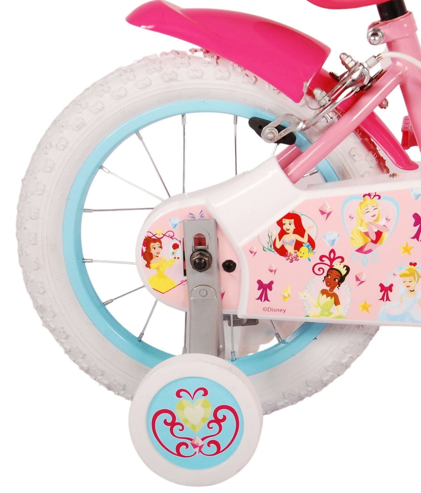 Disney Princess Children's Bicycle - Girls - 14 pollici - Pink - Frani a due mani