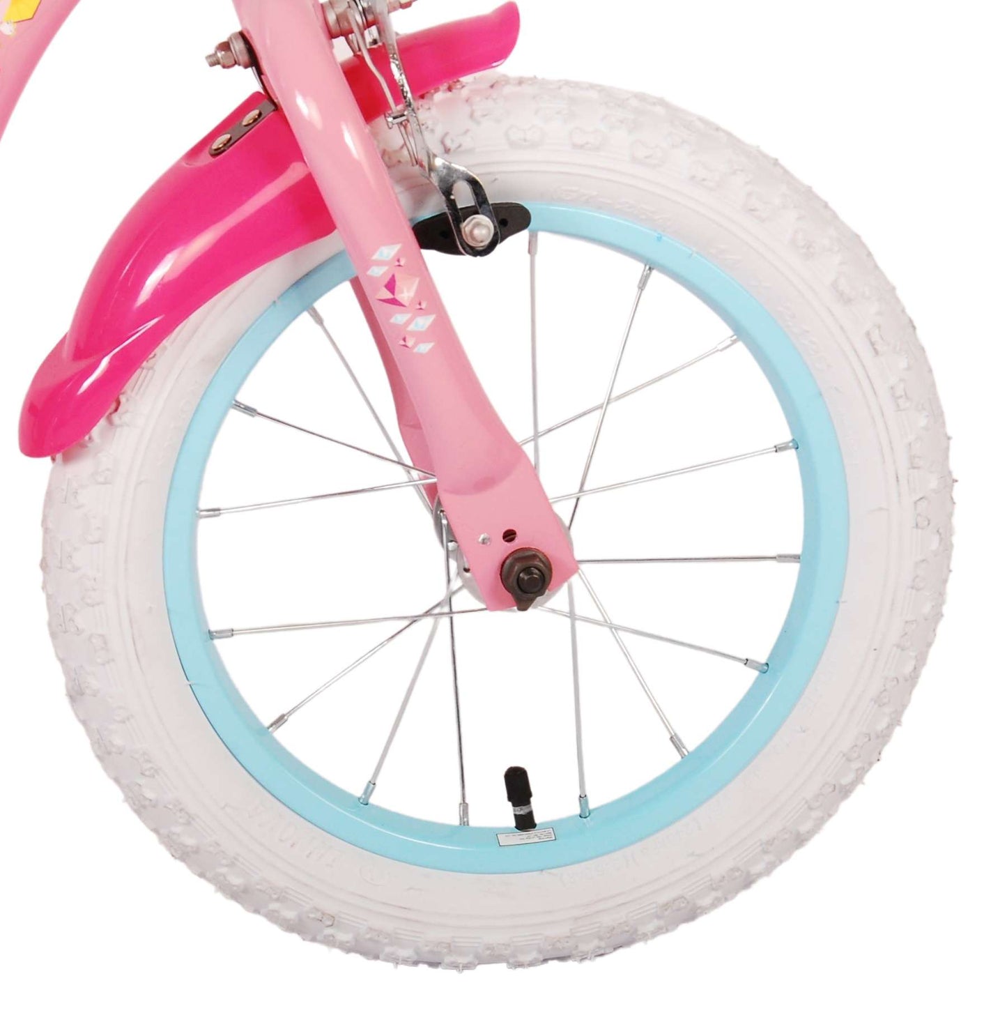 Disney Princess Children's Bicycle - Girls - 14 pollici - Pink - Frani a due mani