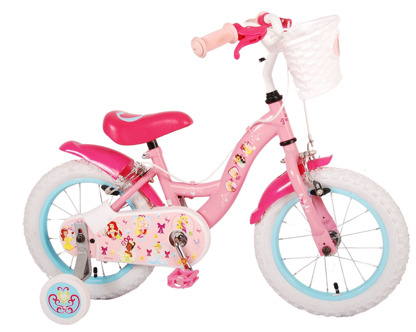 Disney Princess Children's Bicycle - Girls - 14 pollici - Pink - Frani a due mani