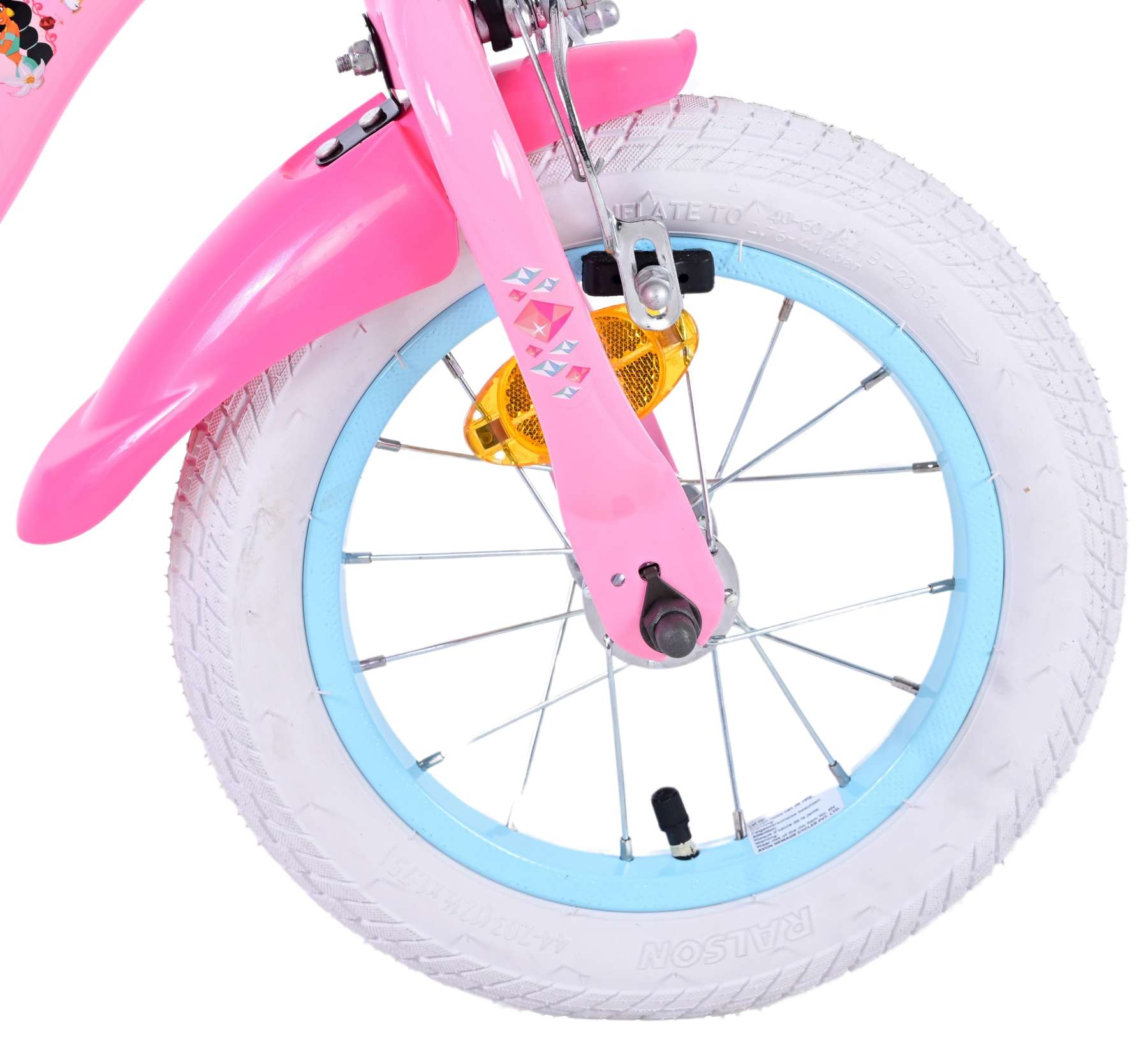 Volare magic royals kinderfiets - meisjes - 12 inch - roze - twee handremmen