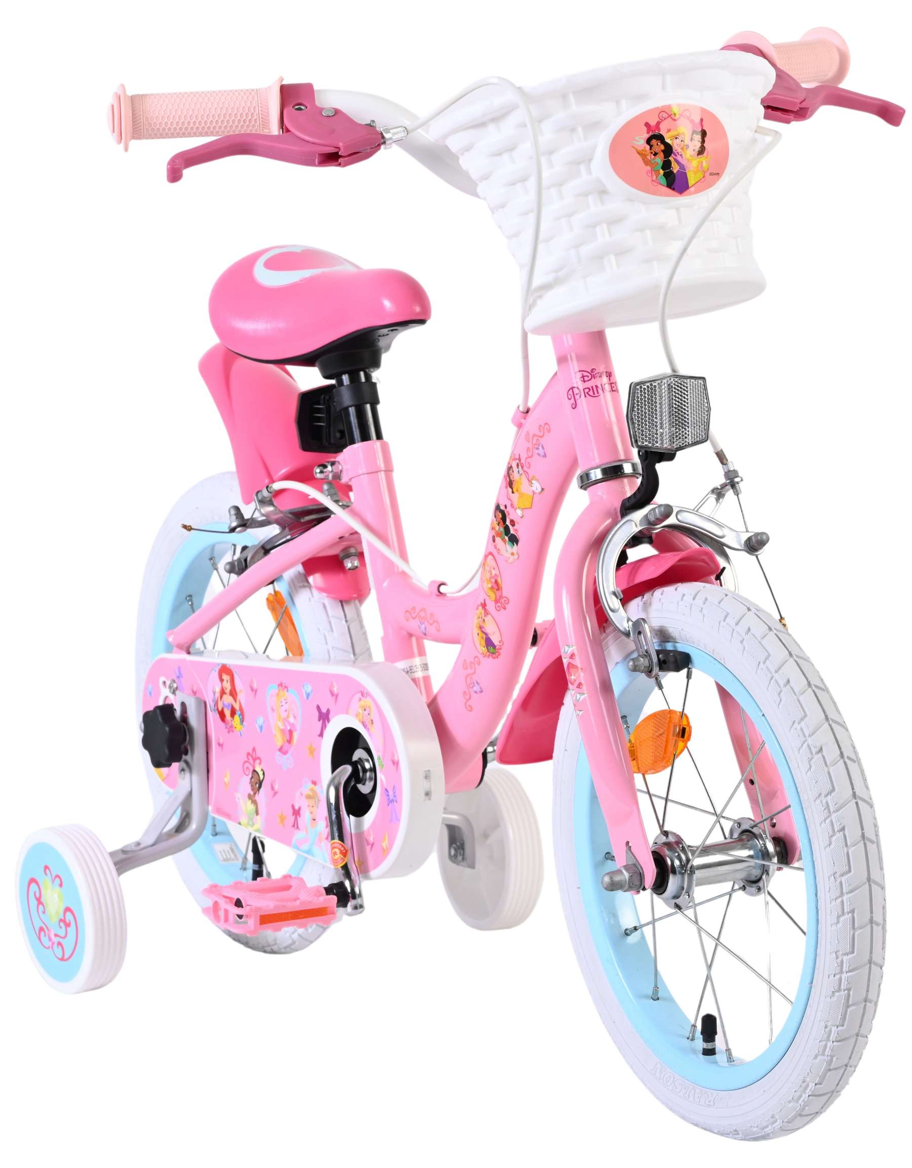 Volare magic royals kinderfiets - meisjes - 14 inch - roze - twee handremmen