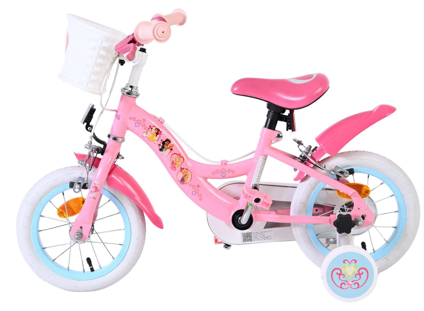 Bicicletta per bambini Disney Princess Disney Princess - ragazze - 12 pollici - rosa - due freni a mano