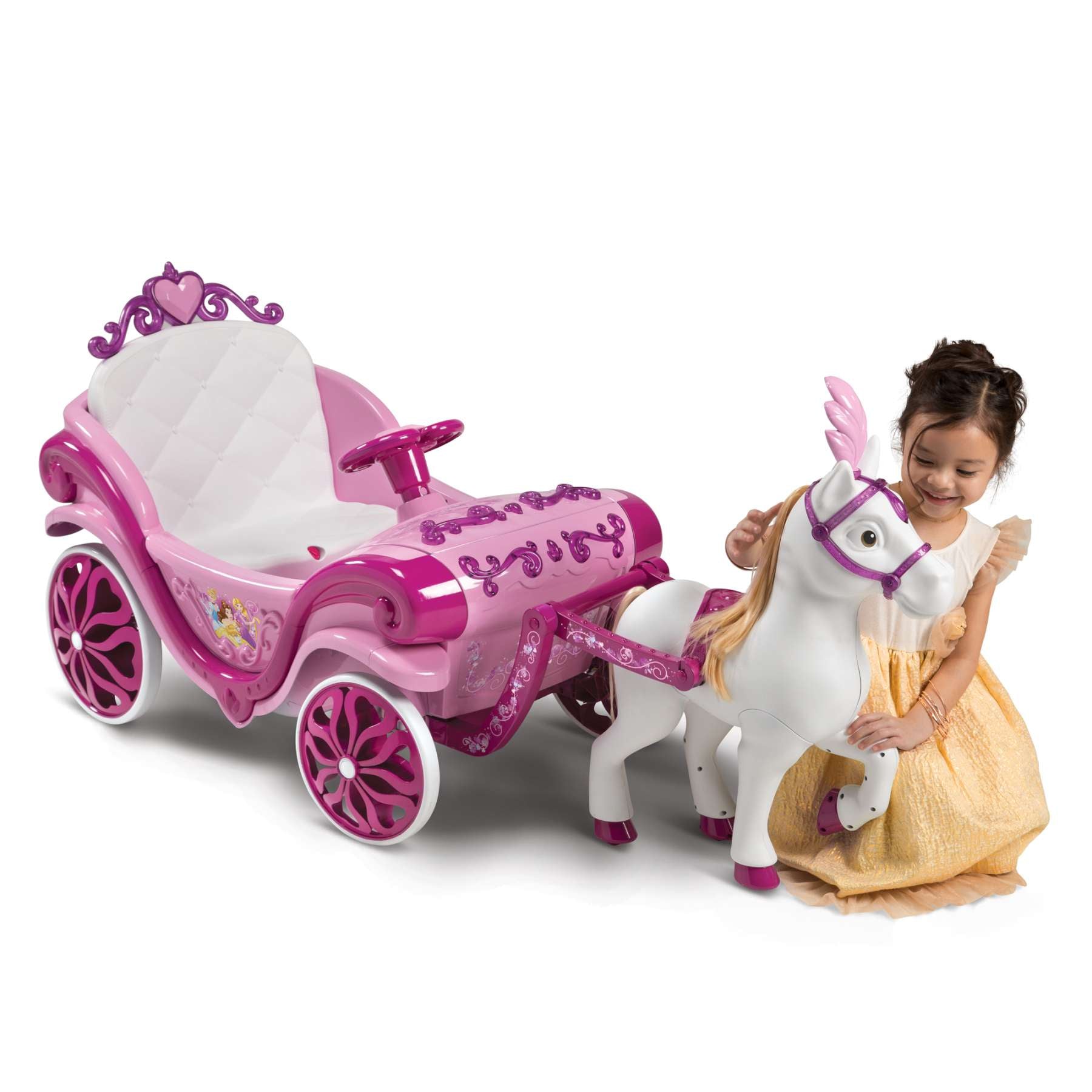 Disney princesas princesas de disney caballo con carruaje - correpasillos eléctrico