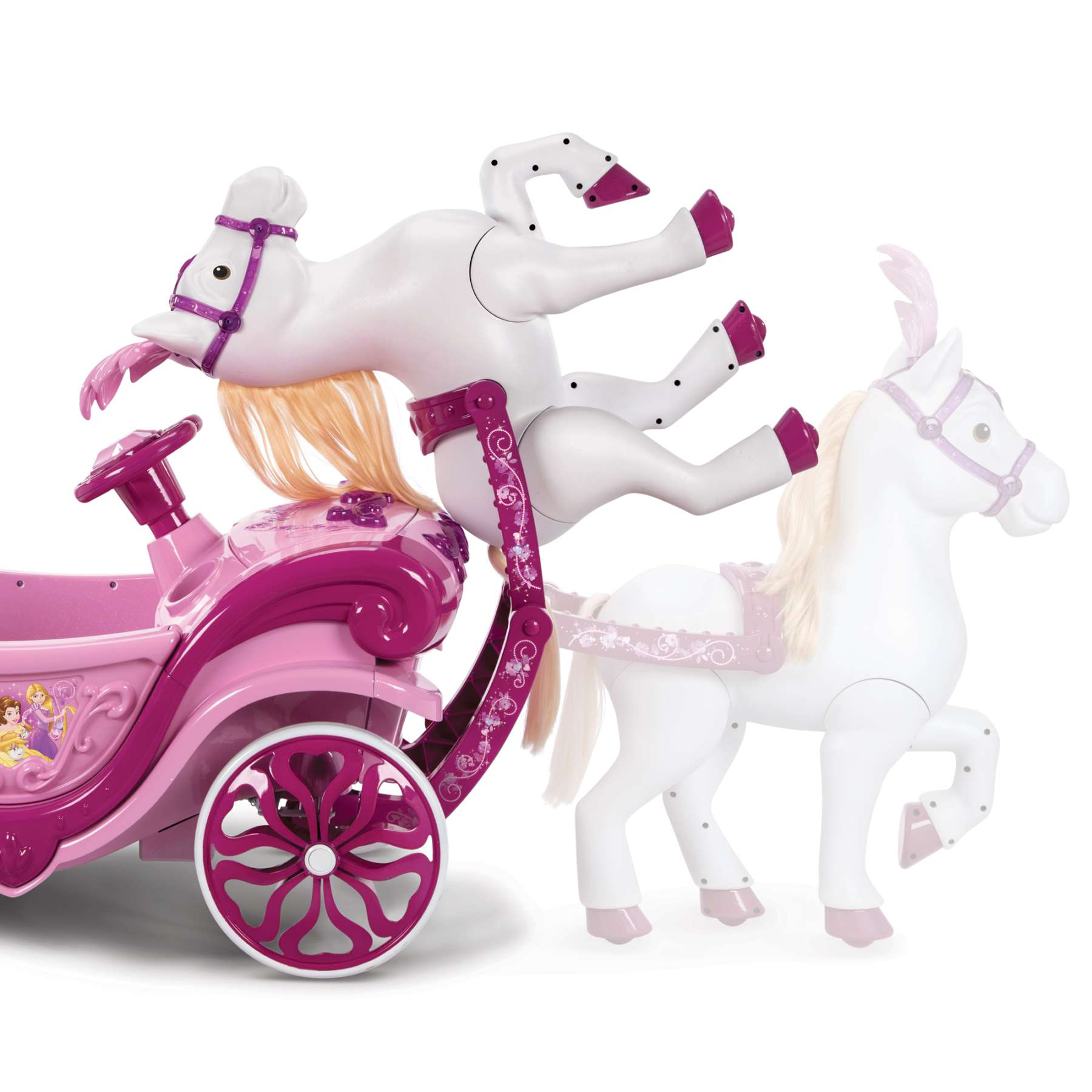 Disney princesas princesas de disney caballo con carruaje - correpasillos eléctrico