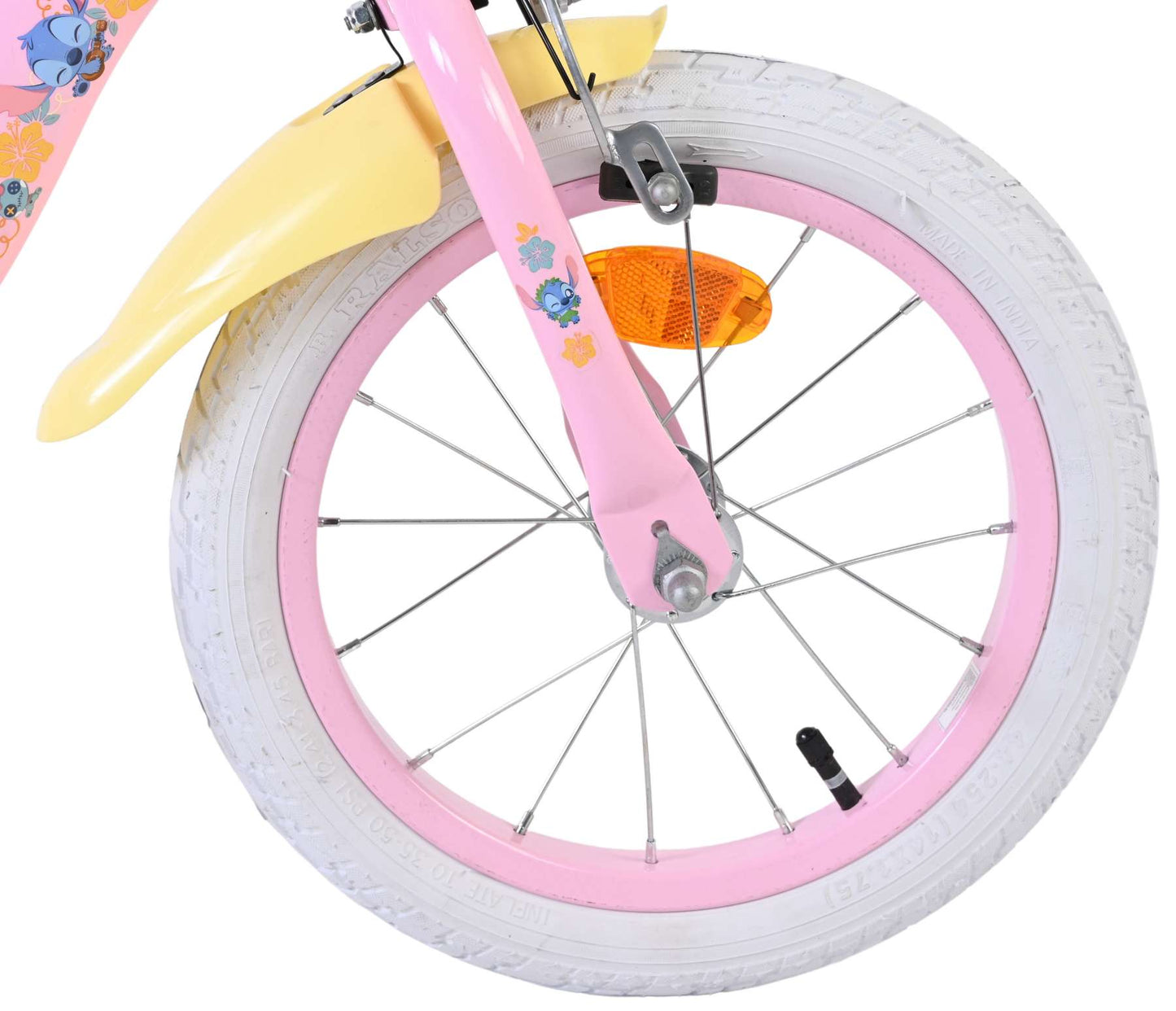 Bicicletta per bambini Stich Disney Stitch - ragazze - 14 pollici - rosa - due freni a mano