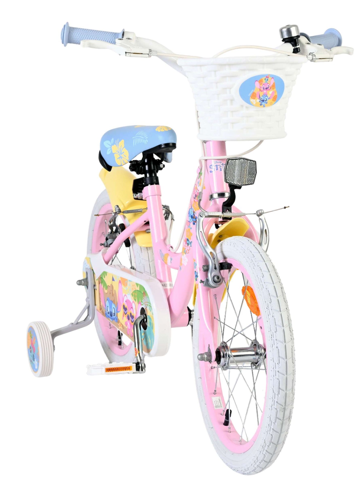 Bicicletta per bambini Stich Disney Stitch - ragazze - 16 pollici - rosa - due freni a mano